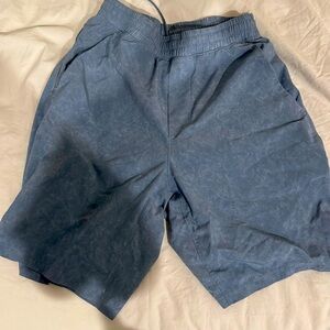 Lululemon workout shorts. Size S but pretty universal. Light blue